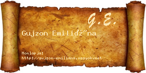 Gujzon Emiliána névjegykártya